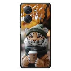 Печатный чехол «Зверята с кофе» для Xiaomi Redmi A7 (Тигр с кофе)