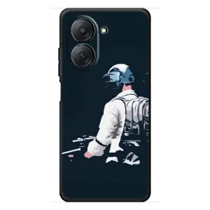 Силиконовый чехол с картинкой "Герой Pubg" на Xiaomi Redmi A7 (В экиперовке)