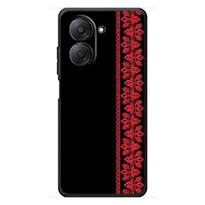 Силиконовый Чехол на Xiaomi Redmi A7 с картинкой Вышиванки (Вышиванка на черном)