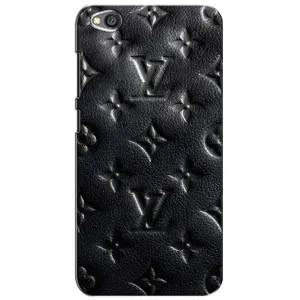 Текстурный Чехол Louis Vuitton для Редми Го (Черный ЛВ)
