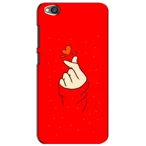 Чехлы (Знак сердечка) на Xiaomi Redmi Go (Сердце на красном)