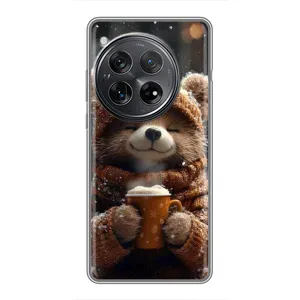 Печатный чехол «Зверята с кофе» для Xiaomi Redmi K80 Pro (Медвежонок с кофе)