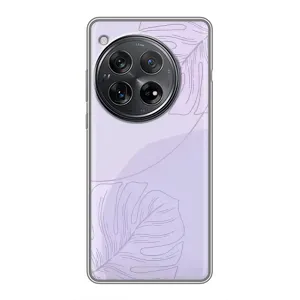 Чохол квітковий дизайн для Xiaomi Redmi K80 Pro (Монстера фіолетова)