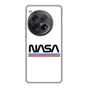 Силіконовый бампер з принтом "Наса" на Xiaomi Redmi K80 Pro (NASA на білому тлі)