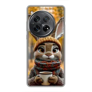 Печатный чехол «Зверята с кофе» для Xiaomi Redmi K80 Pro (Зайчик с кофе)