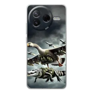 Чехол с мемами тралалело тралала для Xiaomi Redmi K80 Ultra (Гусини и крокодило)