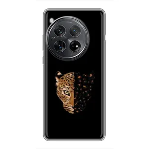 Чехол с леопардовым принтом на Xiaomi Redmi K80 (Леопард на черном)