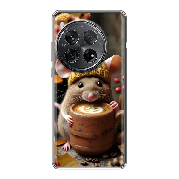 Чехол с рисунком «Мышка с кофе» для Xiaomi Redmi K80 Чехол с рисунком «Мышка с кофе» для Xiaomi Redmi K80