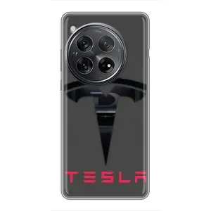 Силиконовый бампер с картинкой машины на Xiaomi Redmi K80 (Logo TESLA)