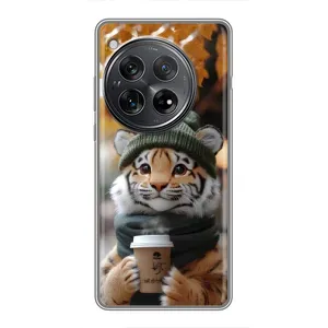 Печатный чехол «Зверята с кофе» для Xiaomi Redmi K80 (Тигр с кофе)