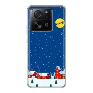 Силиконовый бампер на рождество для Xiaomi Redmi K90 (Город в снегу)