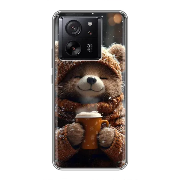 Чехол с рисунком «Медвежонок с кофе» для Xiaomi Redmi K90
