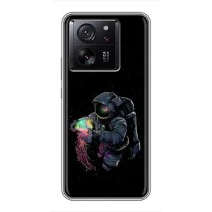 Силиконовый Чехол с принтом "Космонавты" на Xiaomi Redmi K90 (В руках земля)