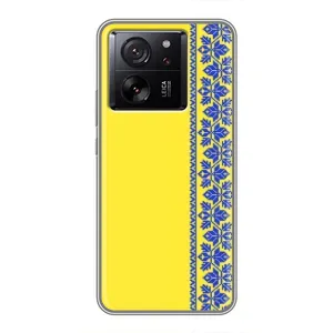 Силиконовый Чехол на Xiaomi Redmi K90 (Вышиванка на желтом)