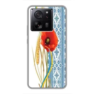 Силиконовый Чехол на Xiaomi Redmi K90 с картинкой Вышиванки (Вышиванка с цветком)