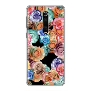Чехлы с тематикой "ЦВЕТЫ" на Xiaomi Mi 9T Pro (Цветы на черном)