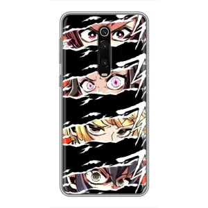 Силиконовые чехлы с глазами Anime для Сяоми Ми 9Т Про (Глаза на чорном)