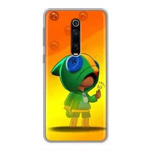 Чехол Бравл Старс для Xiaomi Mi 9T Pro (LEON в кофте)