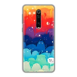 Силиконовый чехол с котиком для Xiaomi Mi 9T Pro (Mew)