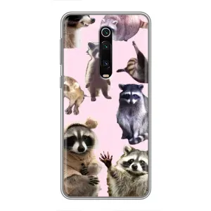 Силиконовый Чехол с Енотами на Xiaomi Mi 9T Pro (Смешные Еноты)