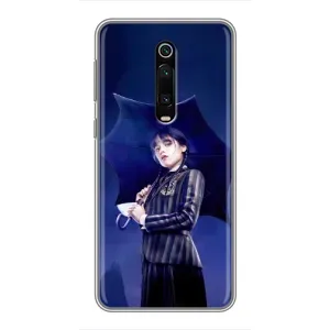 Чехлы с принтом Уэнсдей на Xiaomi Mi 9T Pro (Уэнсдей с зонтом)