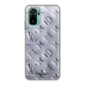 Текстурный Чехол Louis Vuitton для Редми Нот 10 (5G) (Белый ЛВ)