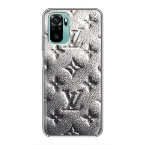 Текстурный Чехол Louis Vuitton для Редми Нот 10 (5G) (Бежевый ЛВ)
