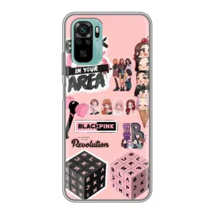 Чехлы с картинкой для Xiaomi Redmi Note 10 5G (BLACK PINK коллаж)