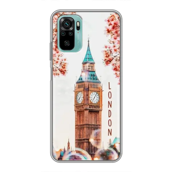 Чехол с рисунком «Часы Лондон» для Xiaomi Redmi Note 10 5G Чехол с рисунком «Часы Лондон» для Xiaomi Redmi Note 10 5G