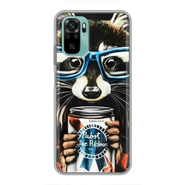 Чехол с рисунком «Енот в очках» для Xiaomi Redmi Note 10 5G Чехол с рисунком «Енот в очках» для Xiaomi Redmi Note 10 5G