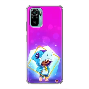 Чохол Бравл Старс для Xiaomi Redmi Note 10 5G (Леон у костюмі Акули)