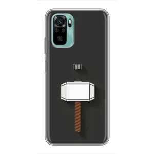 Чехол Супергерои Марвел на Редми Нот 10 (5G) (Молот Тора)