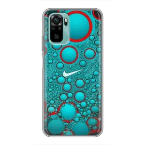 Силіконовый Чохол на Xiaomi Redmi Note 10 5G з картинкою НАЙК (Найк зелений)