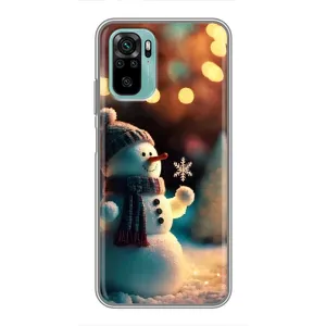 Чохли на Новий Рік Xiaomi Redmi Note 10 5G (Сніговик святковий)