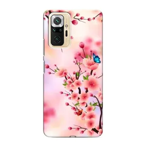 Чохол з картинкою Сакури на Xiaomi Redmi Note 10 Pro (Метелики на сакурі)