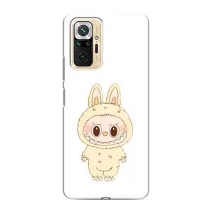Чохол з принтом Лабубу для Xiaomi Redmi Note 10 Pro (Бежевий Лабубу)