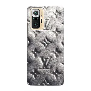 Текстурный Чехол Louis Vuitton для Редми Нот 10 Про (Бежевый ЛВ)