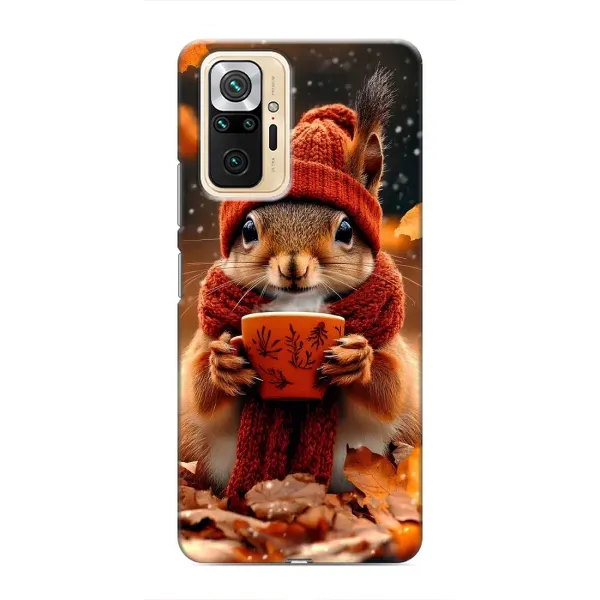 Чехол с рисунком «Белка с кофе» для Xiaomi Redmi Note 10 Pro Чехол с рисунком «Белка с кофе» для Xiaomi Redmi Note 10 Pro