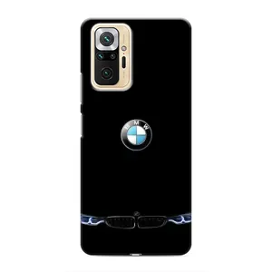 Силиконовый бампер с картинкой машины на Xiaomi Redmi Note 10 Pro (Черный BMW)