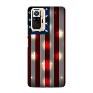 Чехол Флаг USA для Xiaomi Redmi Note 10 Pro (Флаг США 2)