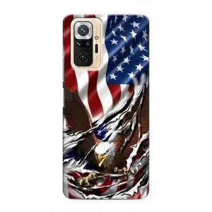 Чехол Флаг USA для Xiaomi Redmi Note 10 Pro (Флаг USA)