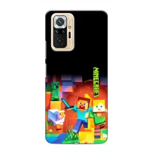 Чохли для Xiaomi Redmi Note 10 Pro (Персонажі МайнКрафт) (Герой Майнкрафт)