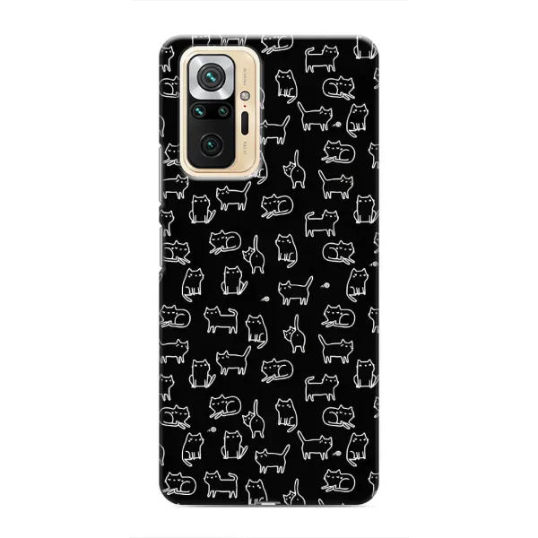 Чехол с рисунком «Котики на черном» для Xiaomi Redmi Note 10 Pro Чехол с рисунком «Котики на черном» для Xiaomi Redmi Note 10 Pro