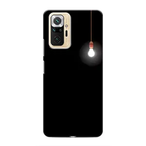 Чохол з картинками на чорному фоні для Xiaomi Redmi Note 10 Pro (Лампочка)