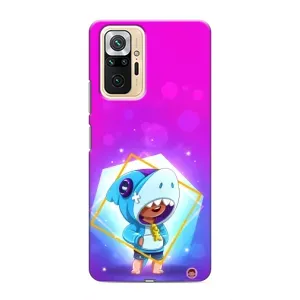 Чохол Бравл Старс для Xiaomi Redmi Note 10 Pro (Леон у костюмі Акули)