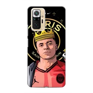 Чехол (TPU) с Футболистом на Xiaomi Redmi Note 10 Pro (Mbappe King)