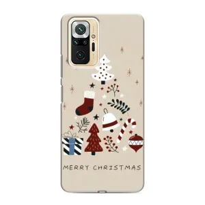 Чехол Санта Клаус для Xiaomi Redmi Note 10 Pro (Merry Christmas)