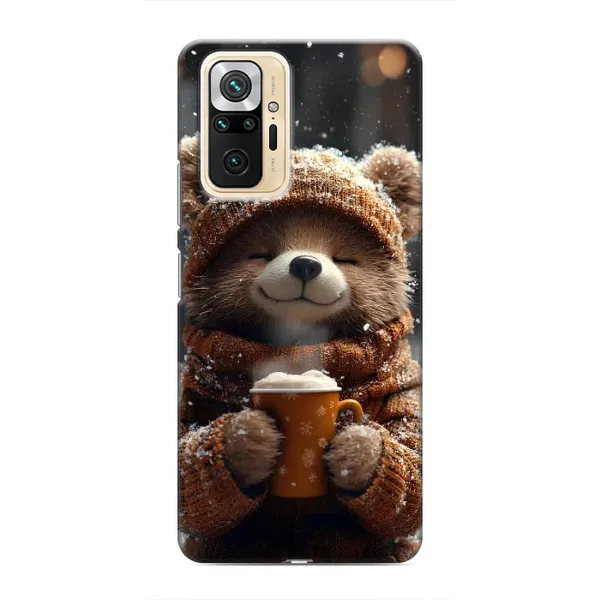 Чехол с рисунком «Медвежонок с кофе» для Xiaomi Redmi Note 10 Pro Чехол с рисунком «Медвежонок с кофе» для Xiaomi Redmi Note 10 Pro