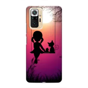 Дівчачий Чохол для Xiaomi Redmi Note 10 Pro (На гойдалці)