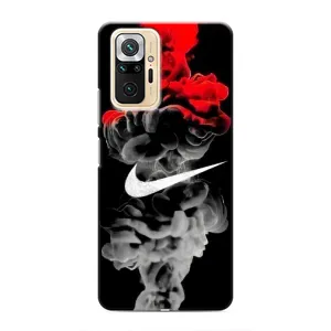 Силиконовый Чехол на Xiaomi Redmi Note 10 Pro с картинкой Nike (Nike дым)